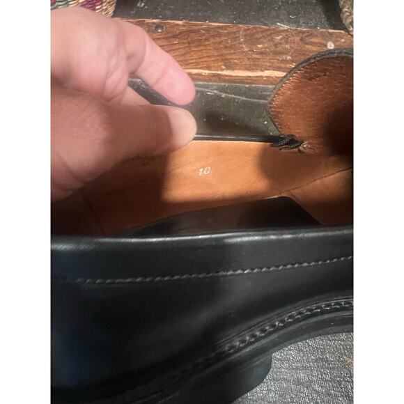 Banana Republic Made in Italy Black Leather Venetian Loafers Size 10